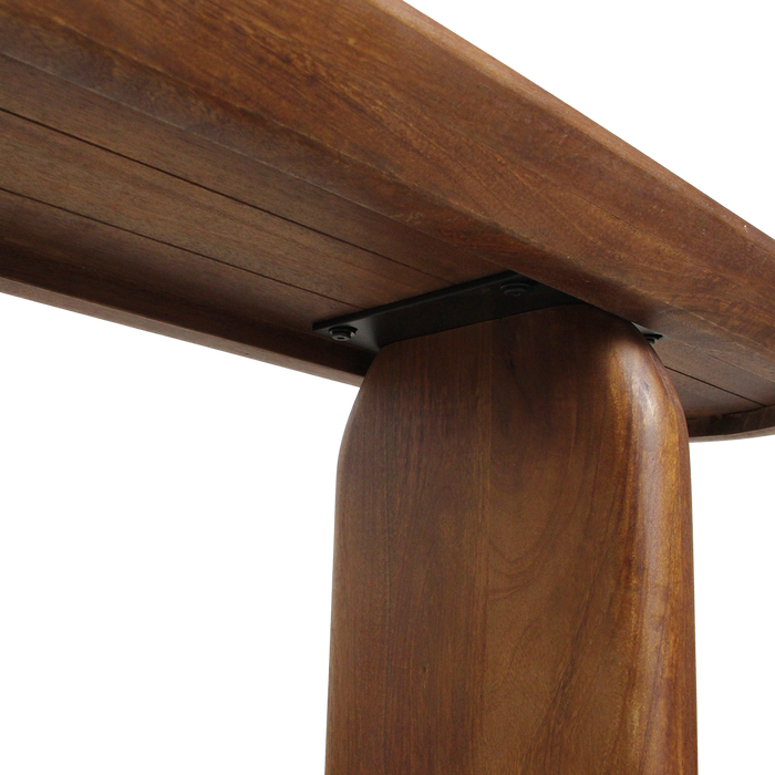 Raw Materials Bullnose eetkamerbank bruin 240 cm