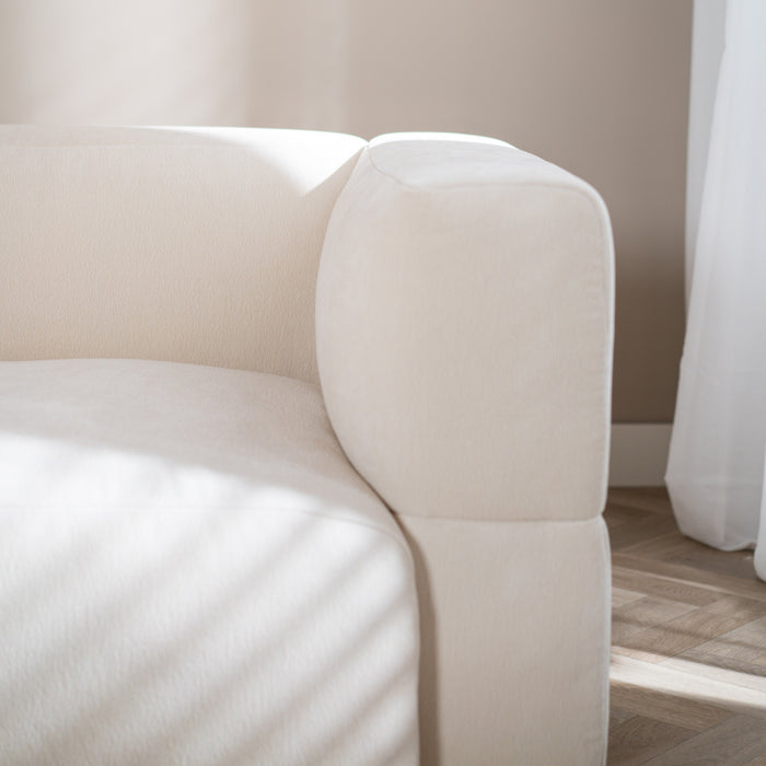 Bronx71 Scandinavische hoekbank Karla off white links 3-zits