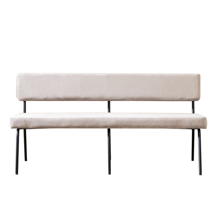 Bronx71 Velvet eetkamerbank Espen taupe 160 cm