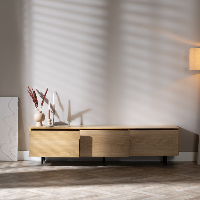 Bronx71 Tv-meubel Thomas blank eiken 180 cm