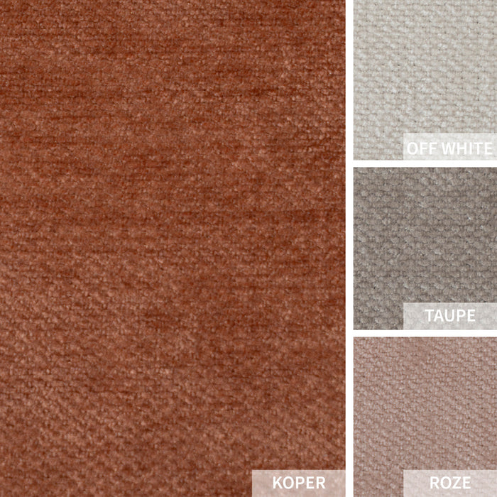 Bronx71 Hoekbank Kansas stof gemêleerd terracotta rechts