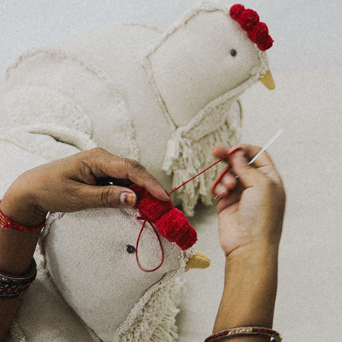 Lorena Canals Farm Poef - Chicken