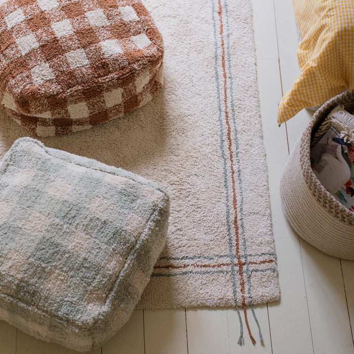 Lorena Canals Vichy Poef - Blauw