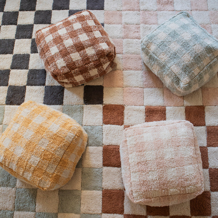 Lorena Canals Vichy Poef - Blauw