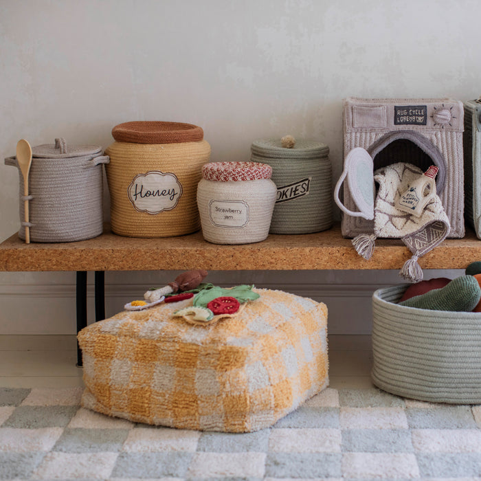 Lorena Canals Vichy Poef - Geel