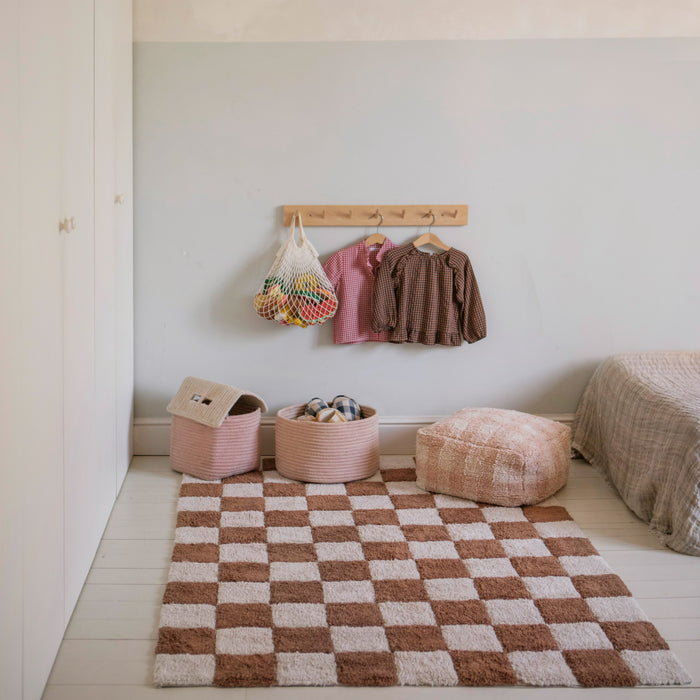 Lorena Canals Vichy Poef - Roze