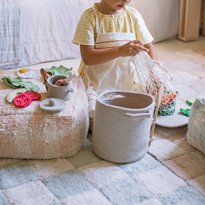 Lorena Canals Vichy Poef - Roze