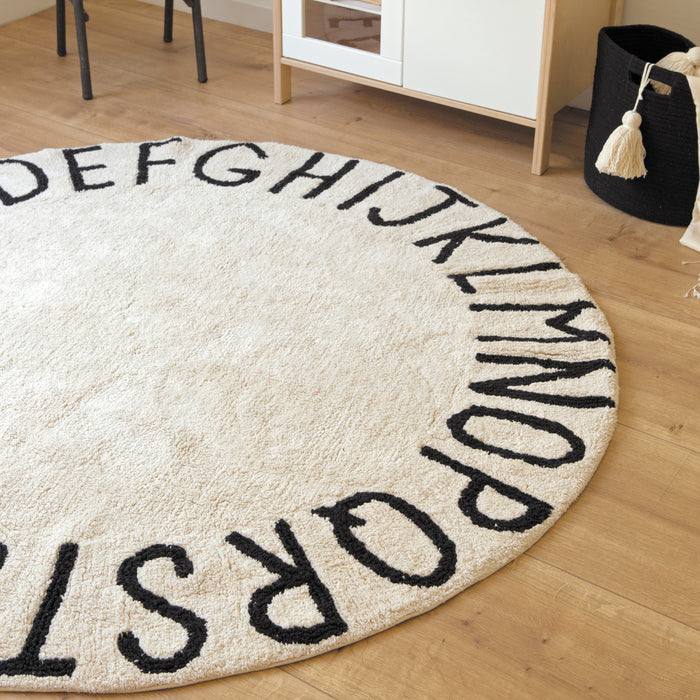 Lorena Canals ABC Vloerkleed Ø 150 cm - Naturel