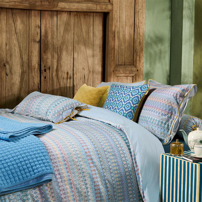 Pip Studio Ashanti Dekbedovertrek 200 x 200/220 cm - Blauw