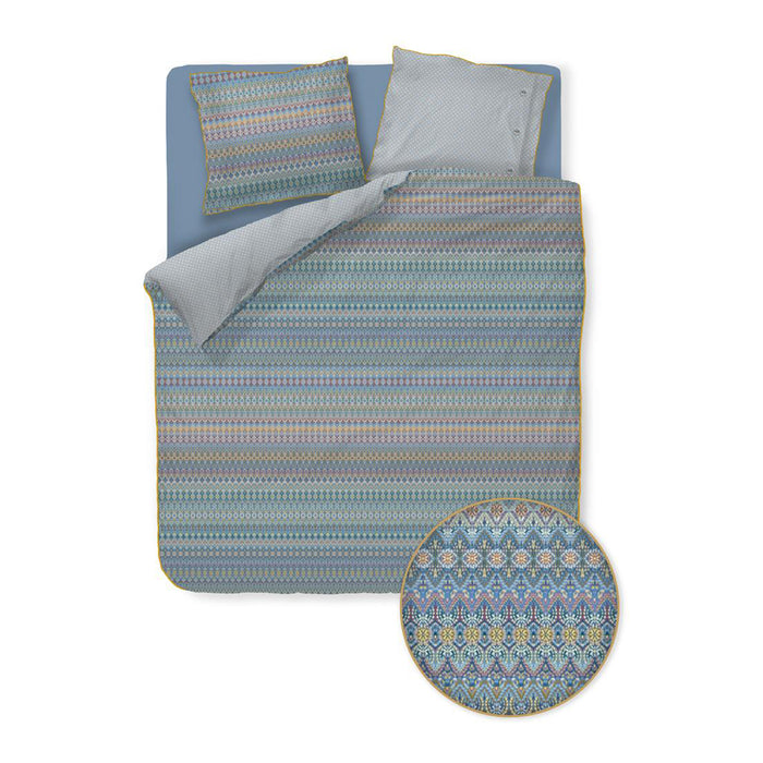 Pip Studio Ashanti Dekbedovertrek 200 x 200/220 cm - Blauw