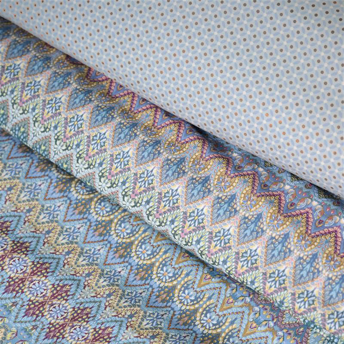 Pip Studio Ashanti Dekbedovertrek 200 x 200/220 cm - Blauw