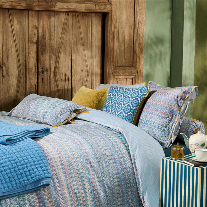 Pip Studio Ashanti Dekbedovertrek 240 x 200/220 cm - Blauw