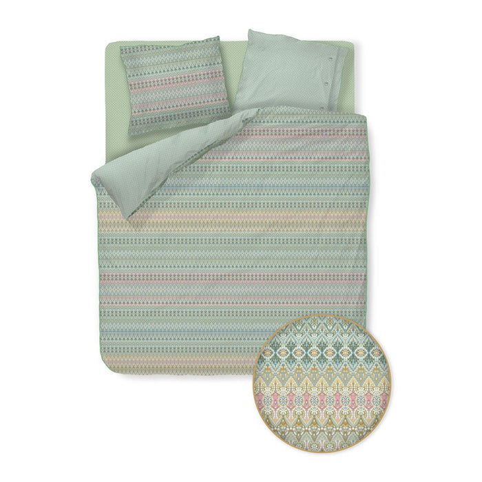 Pip Studio Ashanti Dekbedovertrek 200 x 200/220 cm - Groen