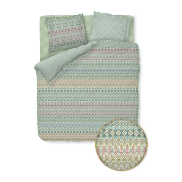 Pip Studio Ashanti Dekbedovertrek 240 x 200/220 cm - Groen