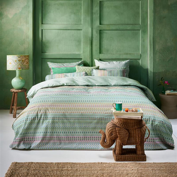 Pip Studio Ashanti Dekbedovertrek 240 x 200/220 cm - Groen