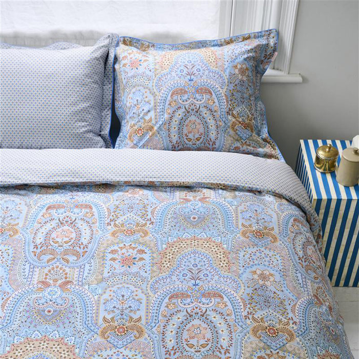 Pip Studio Jabali Flower Dekbedovertrek 240 x 200/220 cm - Blauw