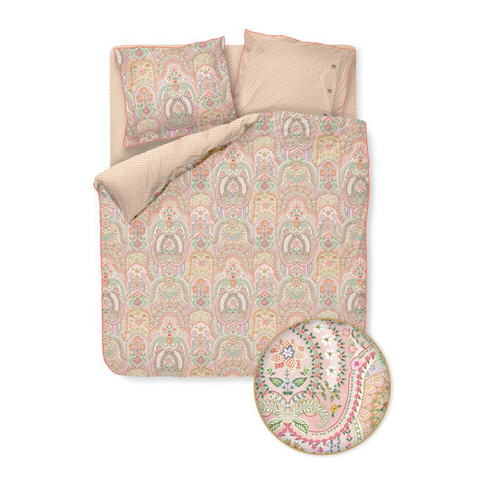 Pip Studio Jabali Flower Dekbedovertrek 200 x 200/220 cm - Coral