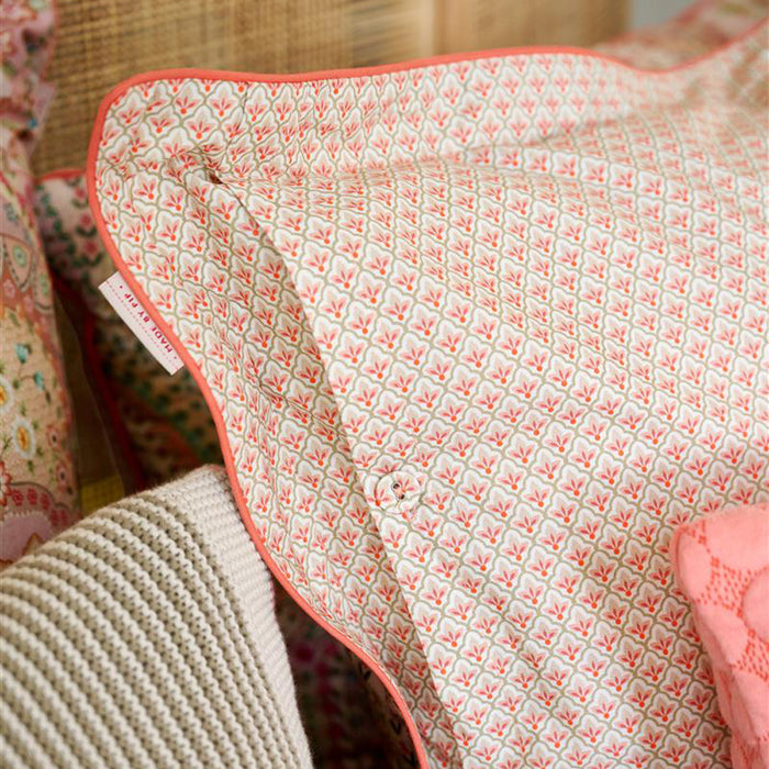 Pip Studio Jabali Flower Dekbedovertrek 200 x 200/220 cm - Coral