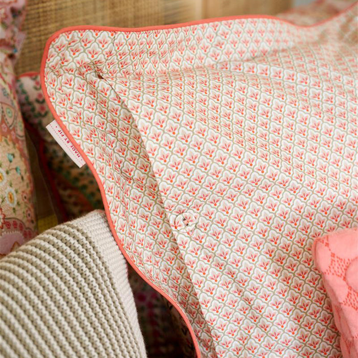 Pip Studio Jabali Flower Dekbedovertrek 240 x 200/220 cm - Coral