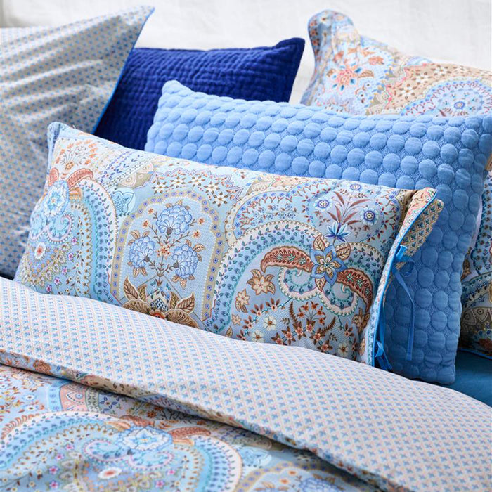 Pip Studio Jabali Flower Sierkussen 35 x 60 cm - Blauw