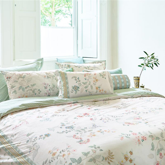 Pip Studio Kili Flower Dekbedovertrek 240 x 200/220 cm - Wit