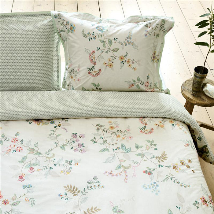 Pip Studio Kili Flower Dekbedovertrek 240 x 200/220 cm - Wit
