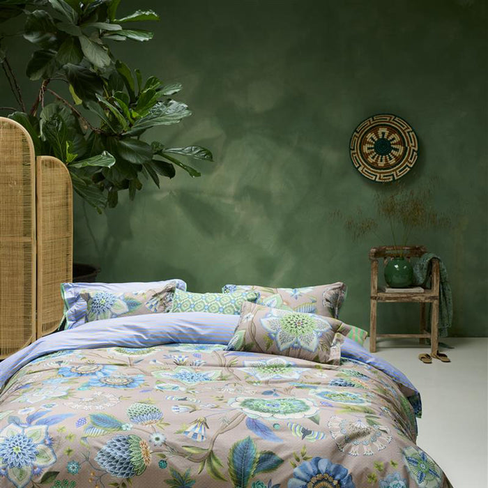 Pip Studio Viva La Vida Dekbedovertrek 140 x 200/220 cm - Blauw