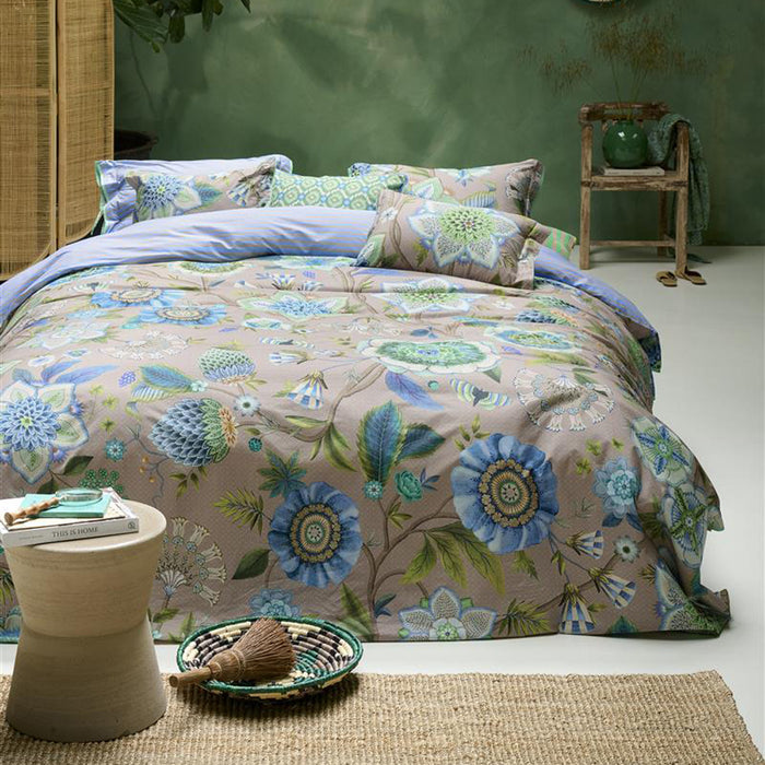 Pip Studio Viva La Vida Dekbedovertrek 200 x 200/220 cm - Blauw