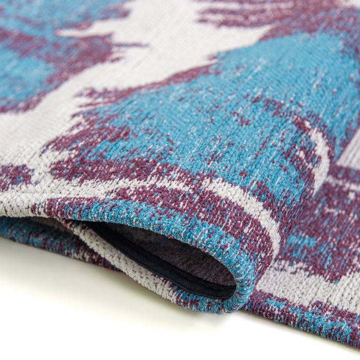 Lola & Moi Ikat Vloerkleed 240 x 340 cm - Blue Duck