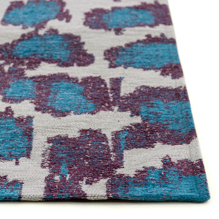 Lola & Moi Ikat Vloerkleed 80 x 150 cm - Blue Duck