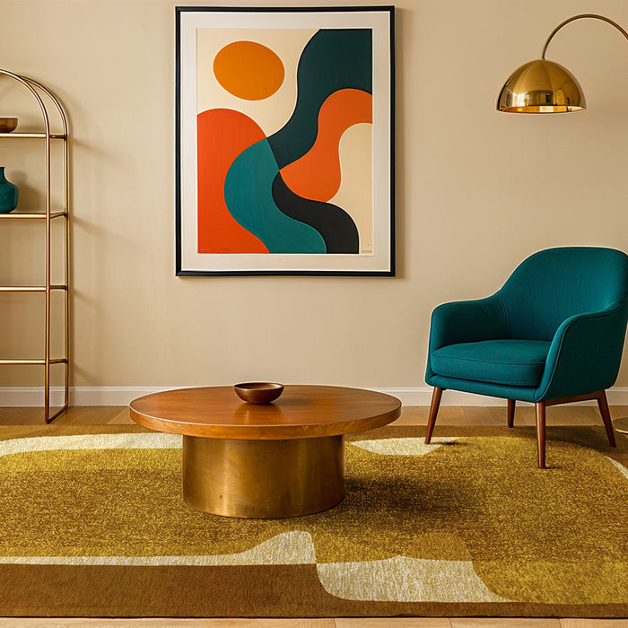 Lola & Moi Poum Poum Vloerkleed 140 x 200 cm - Curry