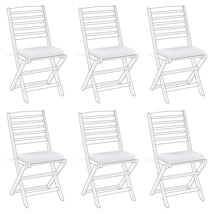 Beliani - TOLVE - Zitkussen set van 6 - Gebroken wit - Polyester