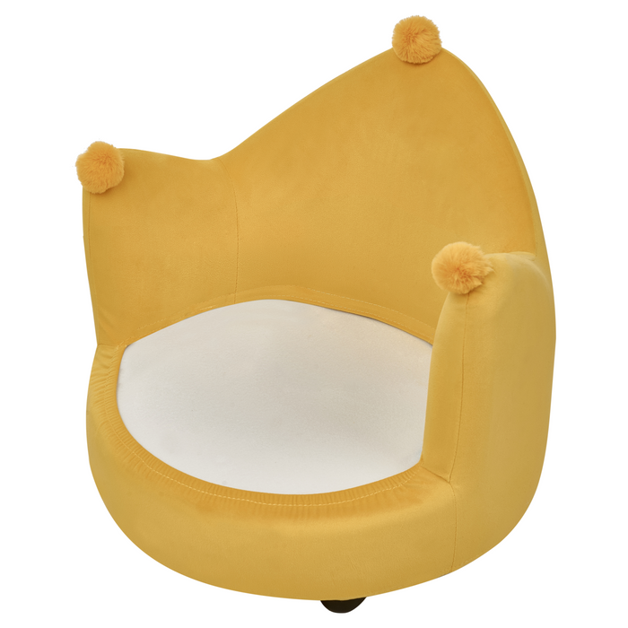 Beliani - VEGA - Kinderstoel - Mosterdgeel - Fluweel