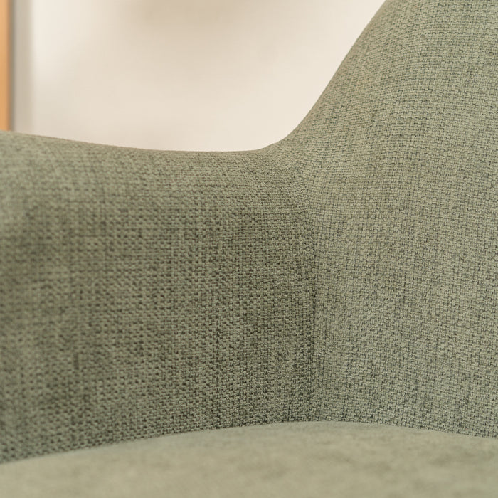 Bronx71 Scandinavische eetkamerstoel Lars groen gerecyclede stof -