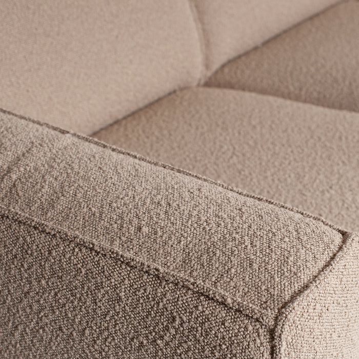 WOOOD Statement Hoekbank Rechts - Bouclé - Beige