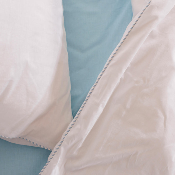 Essential Dekbedovertrek 2-delig 140x200 cm (Bed 80) Blauw Basic Kids, Blauw, 100% katoen, de kwaliteit van 150 TC