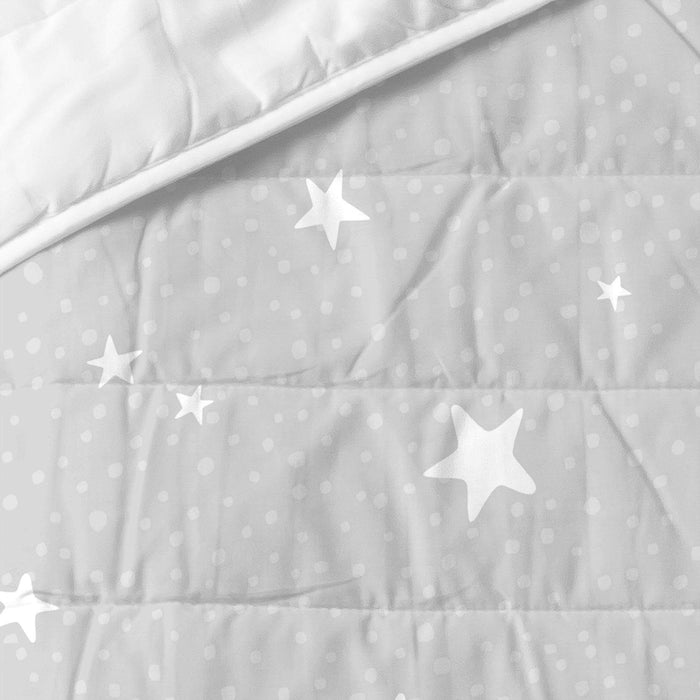 Little star Sprei Grijs Basic Kids, Grijs, 100% Katoen (buitenkant) 100% Polyester (vulling), de kwaliteit van 150 TC