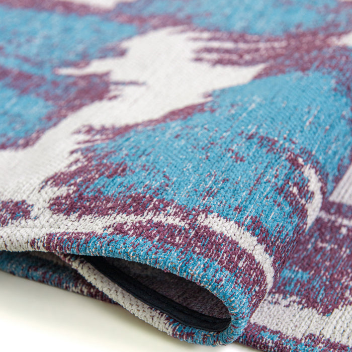 Lola & Moi Ikat Vloerkleed 170 x 240 cm - Blue Duck