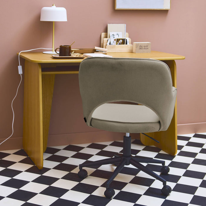 sweeek - Corduroy bureaustoel met wielen