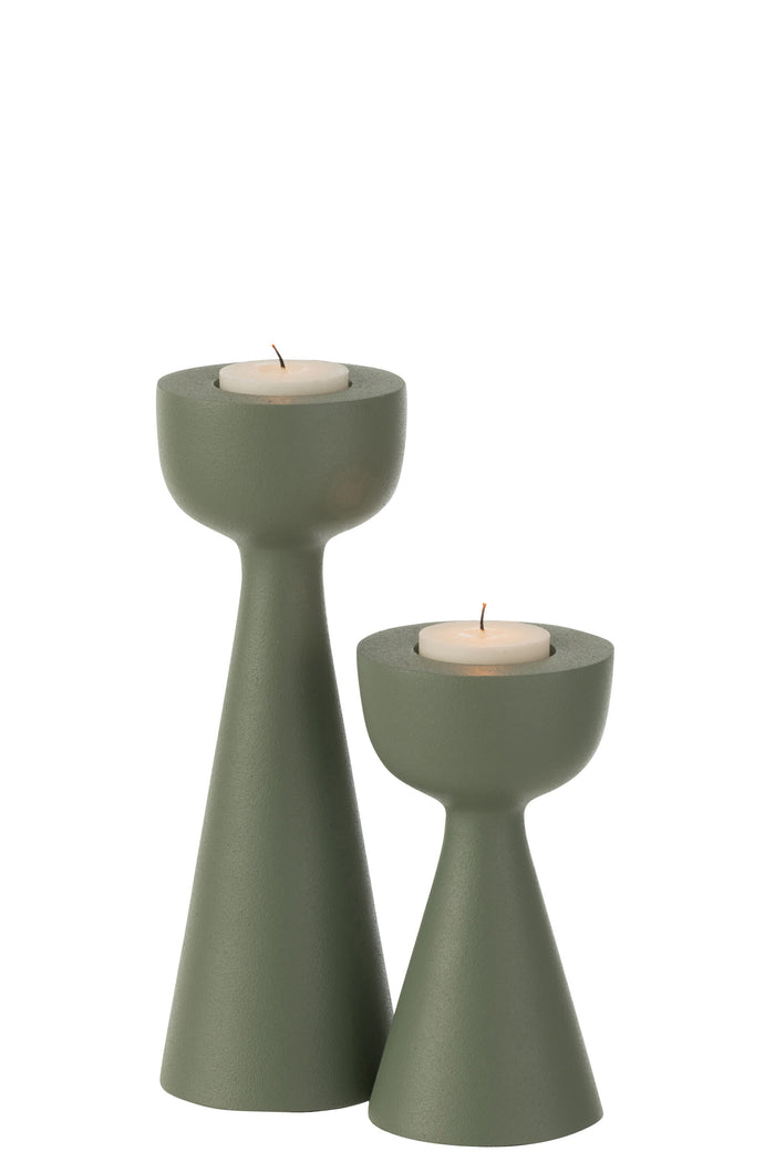 J-Line kaarshouder Kegel - aluminium - groen - large