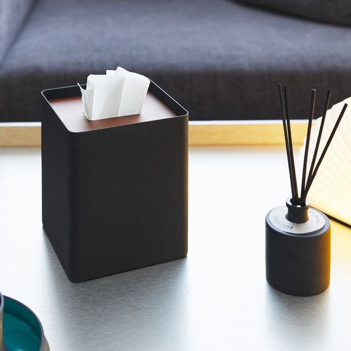 Yamazaki Tissuebox Vierkant - Rin - Zwart