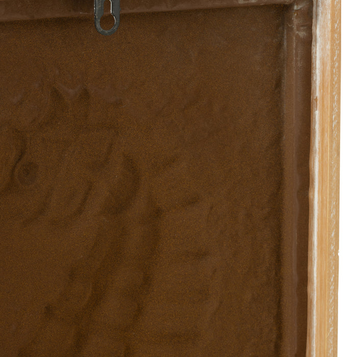 J-Line Wanddecoratie Zeepaardje|Kreeft Ijzer|Sparhout Wit|Naturel