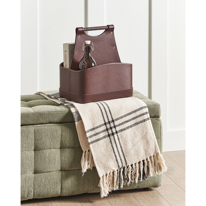 Beliani - URUK - Opbergmand - Bruin - Kunstleer