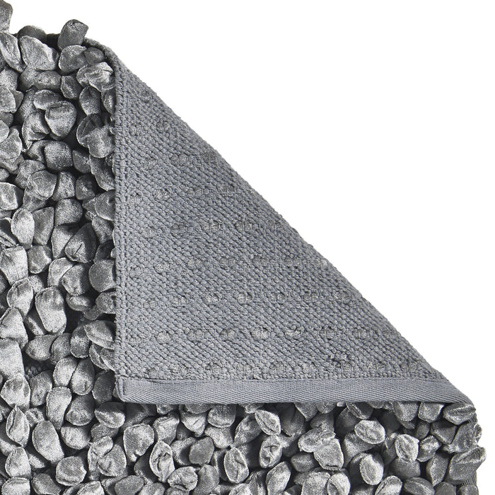 Rocca Badmat Silver Grey | 70 x 120 cm | Grijs | Katoen | Polyester