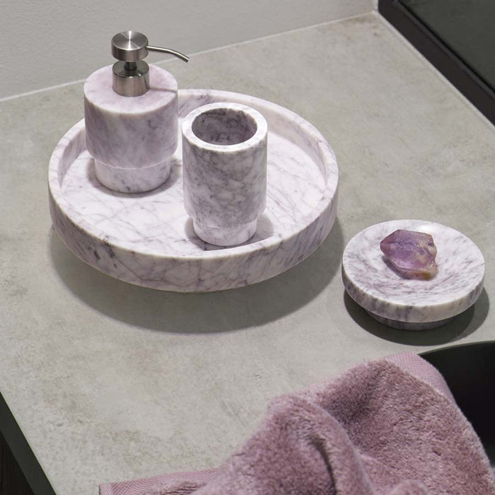 Porto Zeepdispenser Prunus | Wit | Roze | Paars | Natuursteen