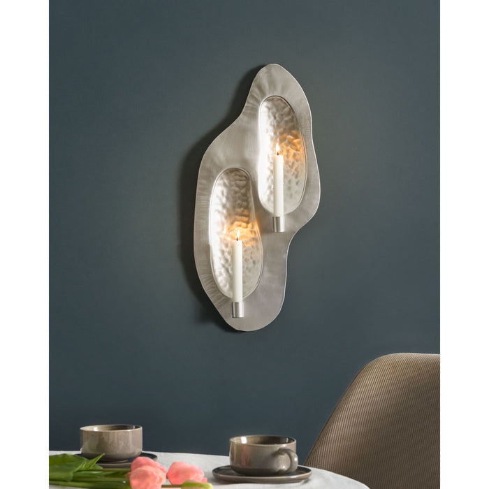 Beliani - PENICHE - Wandkandelaar - Zilver - IJzer