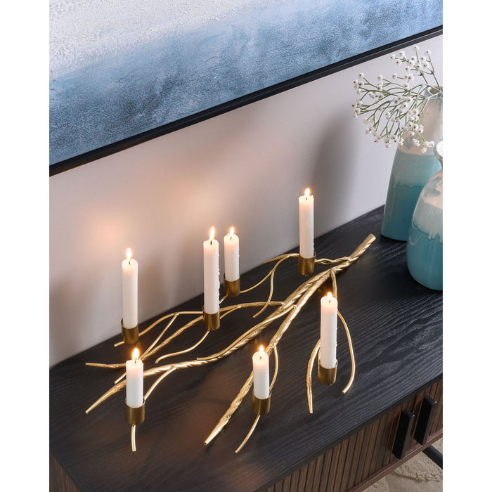 Beliani - ARRENTELA - Kaarshouder - Goud - IJzer