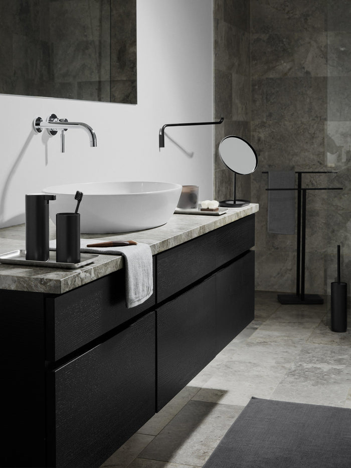 Menoto Toiletbutler 2rollen | Zwart | Staal