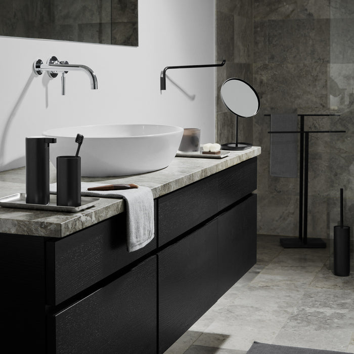 Menoto Toiletbutler 2rollen | Zwart | Staal