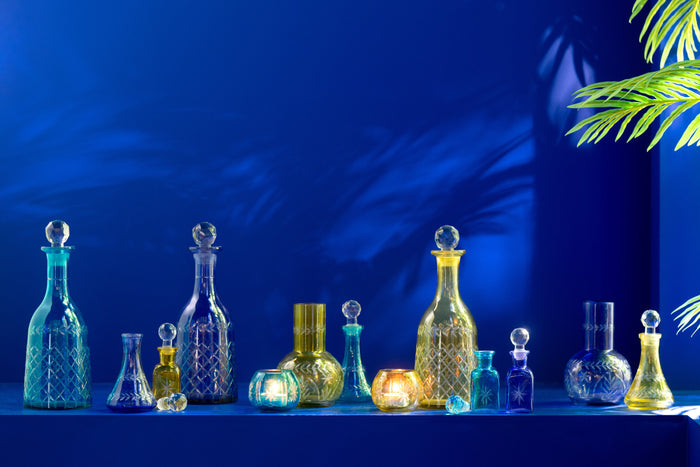 J-Line windlicht Tarifa Rond - glas - mix - 3 stuks